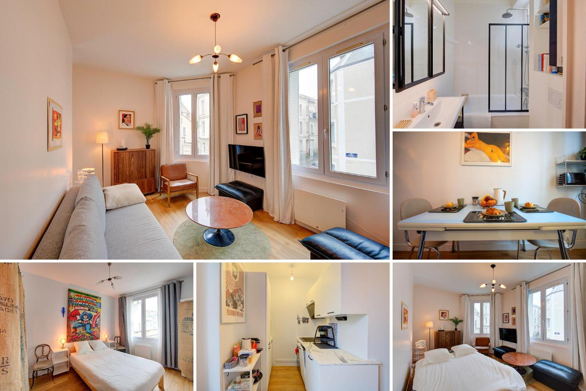 Ferienwohnung Chic Et Cosy - 5Mn De La Gare - Arrivee Autonome Tours Exterior foto